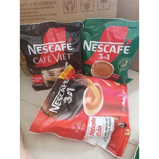 Bịch Cà phê Nescafé 3in1 xanh, đỏ, đen (46 gói đỏ xanh, đen 35 date mới nhất)