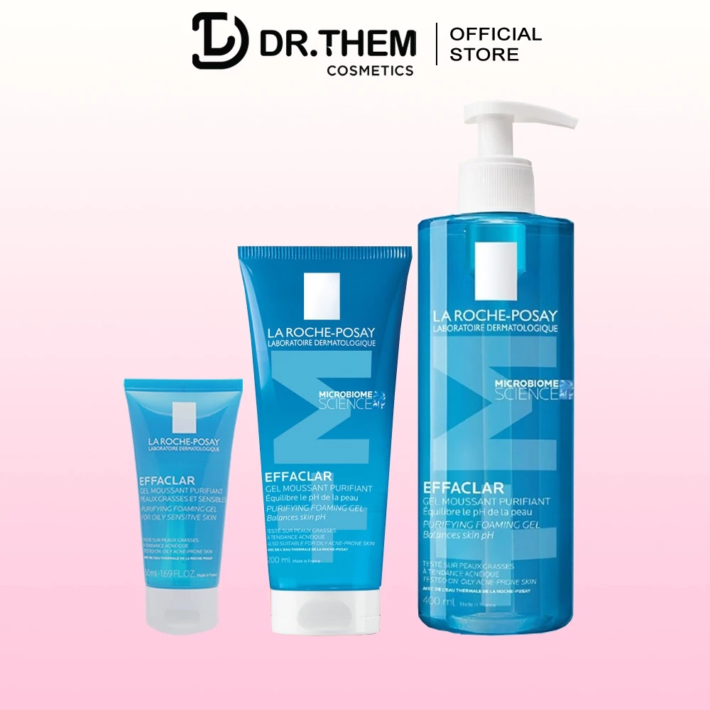 Sữa Rửa Mặt La Roche Posay Cho Da Dầu Mụn Effaclar Purifying Foaming Gel 200ml & 400ml- Dr Thêm