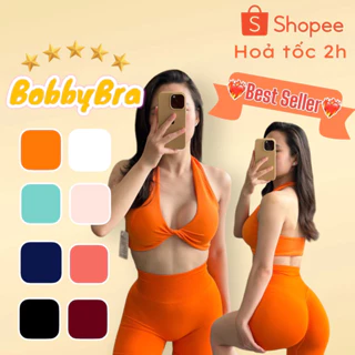 Bobby Bra - Áo yếm xoắn ngực cách điệu tập thể thao, gym, yoga có đệm mút