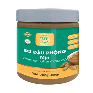 Bơ Đậu Phộng mịn NTFood hũ 450gr - Nhất Tín Food