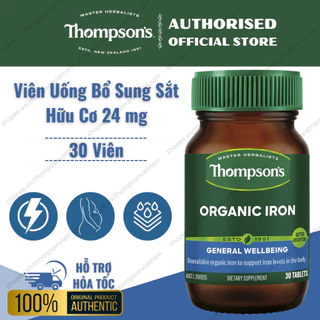 Viên Uống Bổ Sung Sắt Hữu Cơ - Thích Hợp Cho Mẹ Bầu - Thompson's Organic Iron - 30 Viên