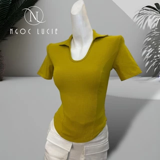 A112 - Áo Body Tay Con Cổ Basic - Ngọc Lucie