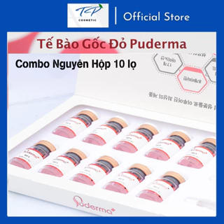 Combo 10 lọ Tế Bào Gốc Đỏ  PUDERMA BIO-S Đỏ, tiệt trùng 100%: mờ nám, tàn nhang, phục hồi tái tạo