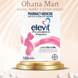 Vitamin Tổng Hợp Elevit cho bà bầu  của Úc 100 viên [MẪU MỚI]; vitamin elevit bà bầu Úc