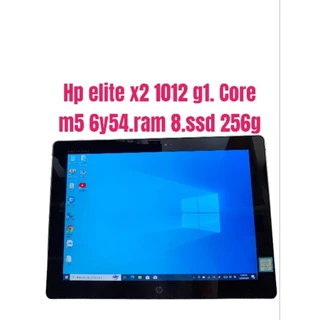 máy tinh bảng HP elite x2 1012 g1. cpu core m5-6y54. ram 8.ssd 256g. gồm máy +sac tybec c