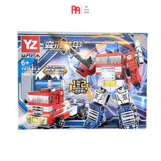 [200 chi tiết] Đồ chơi lắp ráp robot biến hình, lắp ráp siêu nhân Transformer, Optimus - Bumblebee - POMI