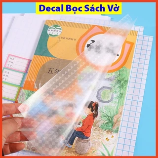 [30x43] XẤP 10 Tờ Decal Bao Sách/ Dán Sách/ Bọc Sách Giáo Khoa Cải Cách Kích Thước 30cm x 43cm Loại Dày + 10 Nhãn Tên