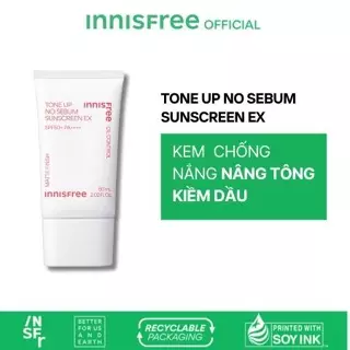 Kem chống nắng innisfree nâng tông trắng da Hàn Quốc kiềm dầu, ko bóng nhờn 50ml +HOT