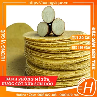 Bánh Phồng Mì Sữa Nước Cốt Dừa Sơn Đốc - Túi 10 Cái - Đặc Sản Bến Tre