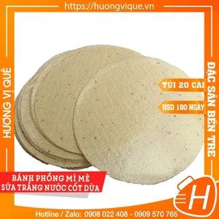 Bánh Phồng Mì Mè Sữa Vàng Nước Cốt Dừa Sơn Đốc - Túi 20 Cái - Đặc Sản Bến Tre