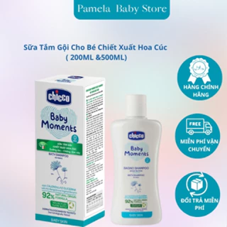 Sữa Tắm Gội Chiết Xuất Hoa Cúc Chicco 0M+ Làm Sạch Da, Loại Bỏ Rôm Sảy, Ngăn Ngừa Mẩn Ngứa Cho Bé (200ML/500ML)