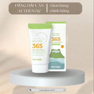 Kem Chống Nắng Nâng Tone 365 Prettyskin The Pure Jeju Cica 365 Mild Sun Cream SPF 50+ PA++++