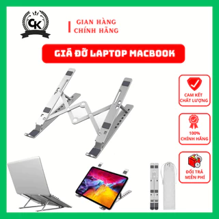 Giá đỡ laptop, macbook, ipad bằng NHÔM CAO CẤP - LOẠI 2 CHỐT, kệ đỡ máy tính tản nhiệt, gấp gọn, chịu lực siêu tốt