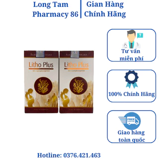 Canxi Hữu Cơ Không Nóng Cho Bà Bầu Litho Plus- Canxi Tảo Đỏ ,Bổ Sung Canxi Giúp Xương Chắc Khỏe.