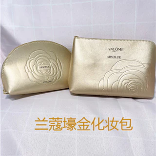 TMP118 - TÚI ĐỰNG MỸ PHẨM MAKEUP SKINCARE GIFT HÃNG LAN.CÔM.E MÀU GOLD HÌNH CHỮ NHẬT SỨC CHỨA LỚN - TÚI DU LỊCH