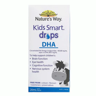 NATURE'S WAY KIDS SMART DROPS DHA TĂNG CHỈ SỐ IQ, GIÚP TRẺ THÔNG MINH VƯỢT TRỘI, HỘP 20ML