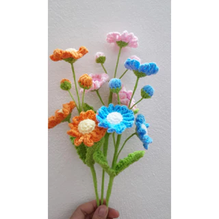 [Ảnh thật]Hoa cúc họa mi nhiều màu bằng len handmade, làm quà tặng cực ý nghĩa, và decor trang trí nhà cửa