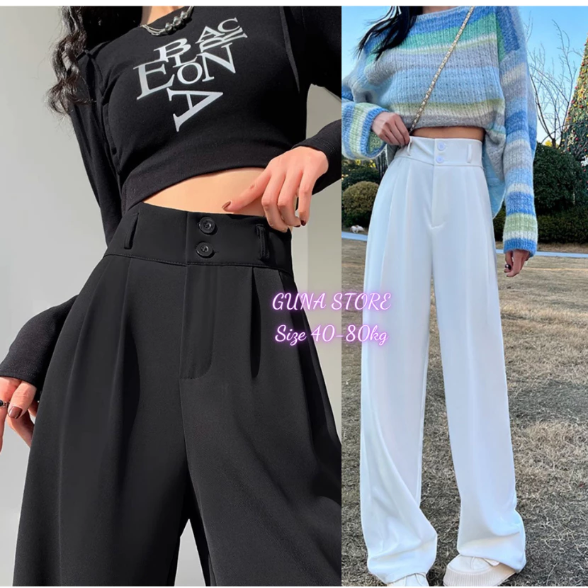 Quần ống rộng nữ có big size, quần culottes dài 95cm, 100cm cạp bản to 7cm lưng cao hack dáng .