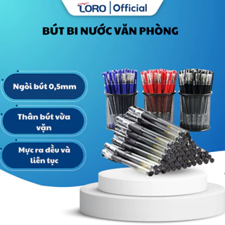 Bút Bi Nước 0.5mm, Mực đều, Đẹp, Đủ Màu Xanh Đen Đỏ