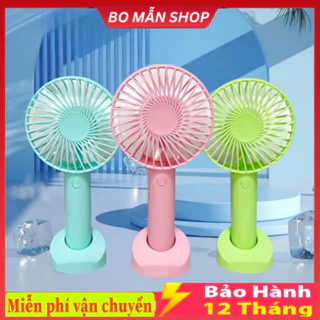 Quạt Cầm tay, Quạt tích điện mini có đế 3 tốc độ gió N9 có pin sạc đi kèm dây sạc bảo hành 12 tháng hàng đẹp