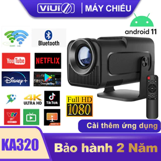 Máy chiếu mini Full HD 4K WiFi6 Bluetooth5.0 Android 11.0 Hệ điều hành xem phim YouTube Netflix projector Bảo Hành 1 Năm