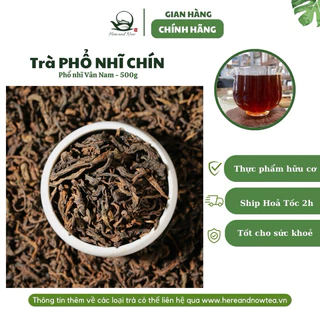 Trà phổ nhĩ chín Vân Nam nguyên liệu pha trà sữa hương thơm mạnh mẽ cao cấp 500g