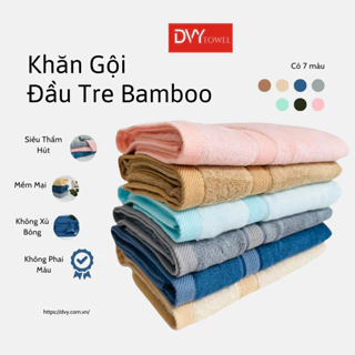 Khăn Gội Đầu Tre Bamboo, Khăn Tập Gym DVY TOWEL  Mềm Mại Siêu Thấm Hút Không Phai Màu