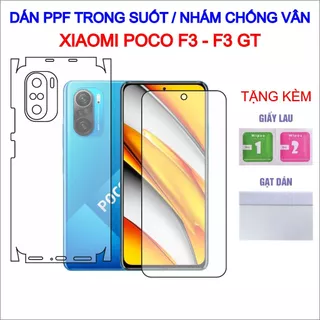 Dán PPF Xiaomi Poco F3, Poco F3 GT full lưng viền, màn hình