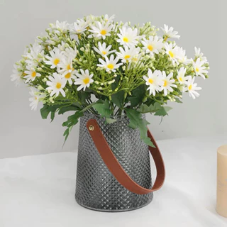 Chùm Hoa Cúc Họa Mi Giả Cao Cấp May Flower - Bó Bông Cúc Họa Mi Khô Lụa Thích Hợp Decor Chụp Ảnh