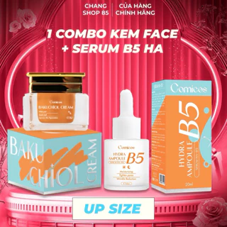 Combo Dưỡng Da ComiCos : Kem Dưỡng Bakuchoil Huyết Yến 20gr + Serum B5 HA 20ml