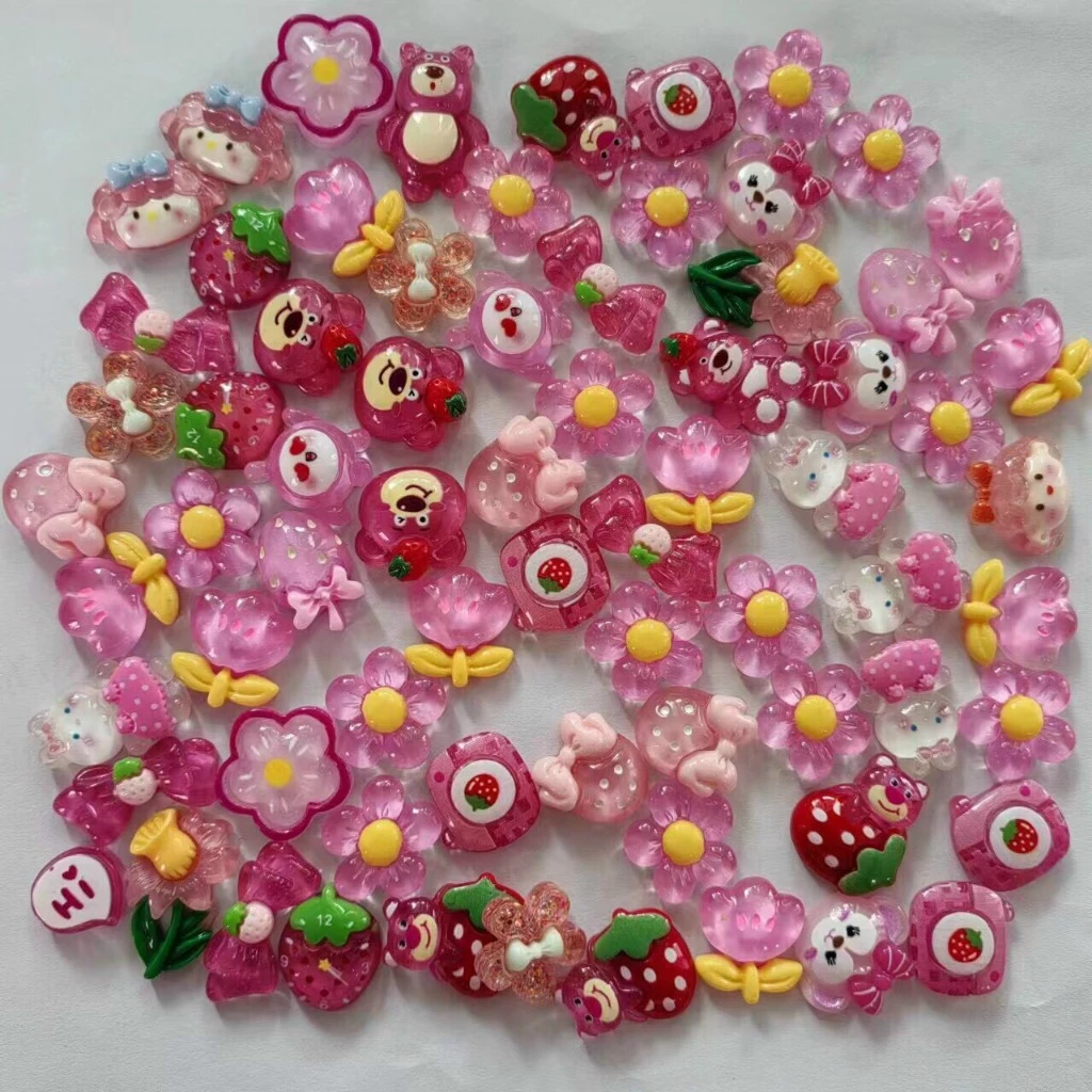 (Charm Ko Keo) Set 20 Sticker Charm DIY 3D Hoạt Hình, Trang Trí Bình Nước Ốp Điện Thoại Giày Dép Kẹp Tóc (SX4M)