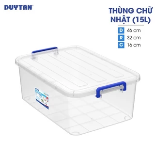 THÙNG NHỰA HÌNH CHỮ NHẬT DUY TÂN 15 LÍT (46 x 32 x 16 cm)