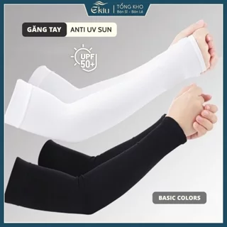 Găng tay chống nắng nam nữ chất liệu cotton thoáng mái, bao tay chống tia UV co giãn 4 chiều - Ekiu Shop