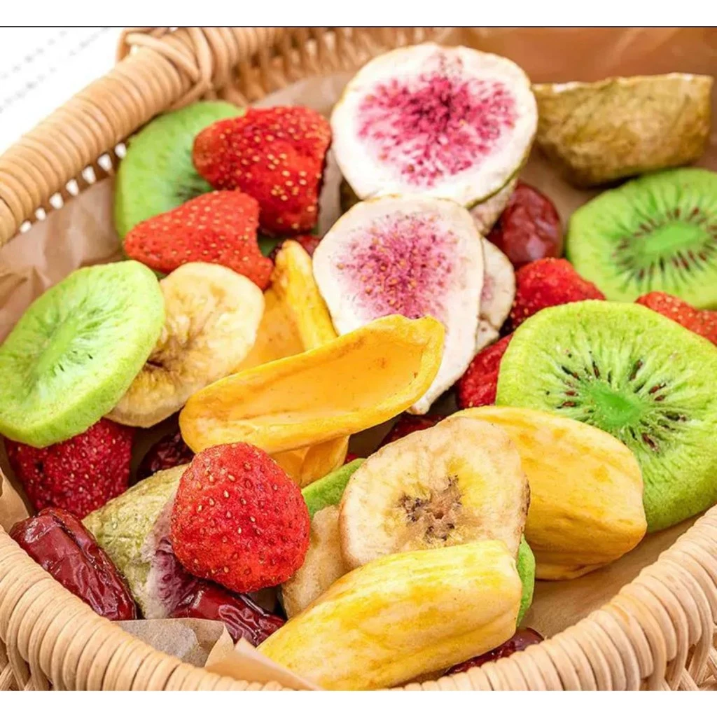 500G Mix Trái Cây Sấy Giòn Ngon Chua Ngọt , Túi Hút Chân Không | Công Nghệ Sấy Thăng Hoa