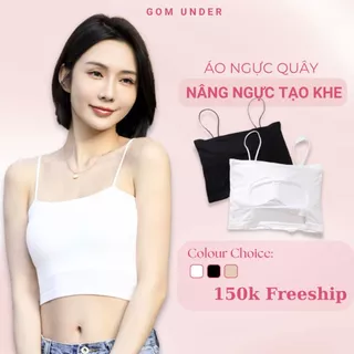 Áo bra croptop chất cotton gân tăm siêu thoáng mát dễ phối đồ GOM UNDER - SA-8129