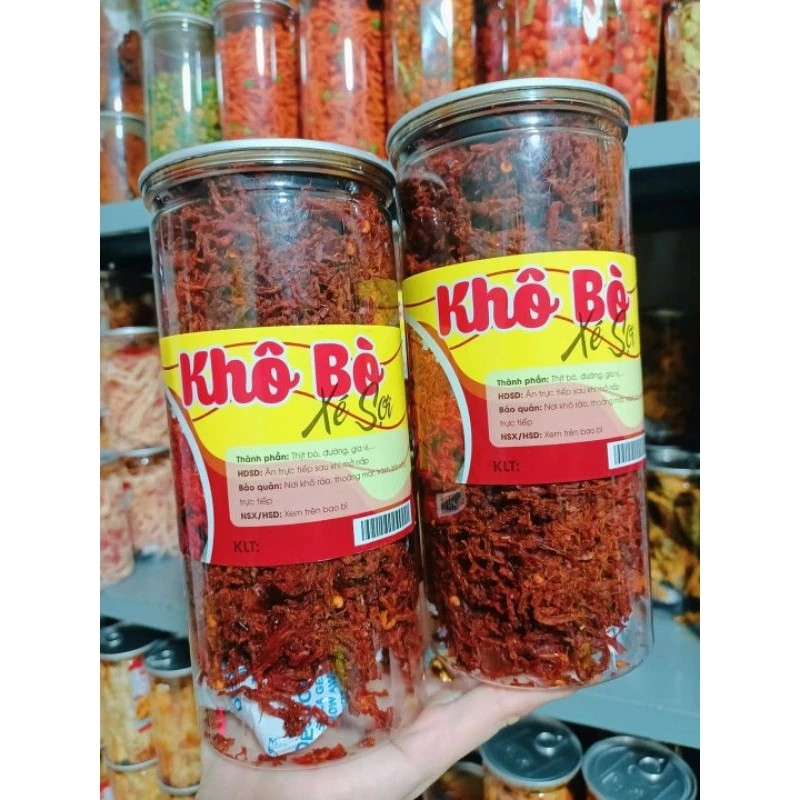 1Kg Khô bò xé sợi ngắn, thịt bò sấy khô sợi mềm tẩm gia vị