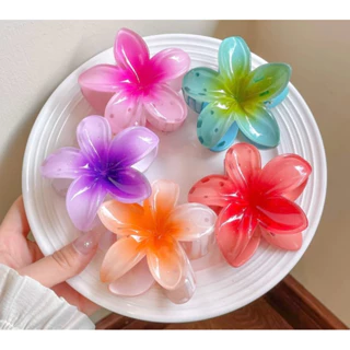 Kẹp Hoa Sứ 8cm Hot Xu Hướng Mới Màu Thạch Pastel Không Đau Tóc Phụ Kiện Tóc Nữ Và Bé Gái