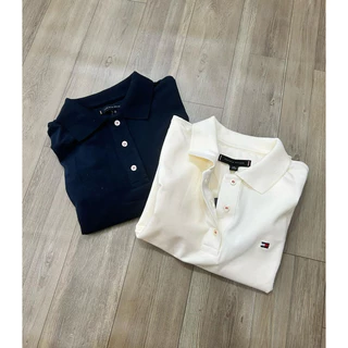 Áo crop polo Thun Tommy  logo