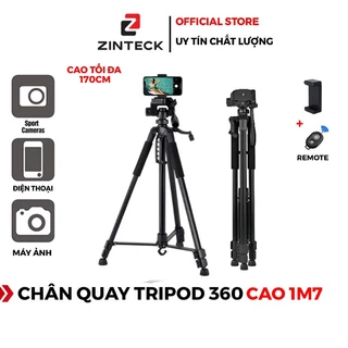 Chân Quay Máy Ảnh Điện Thoại Tripod 360° Tặng Kèm Remote - Thiết Kế Chắc Chắn - Chính Hãng HD Design