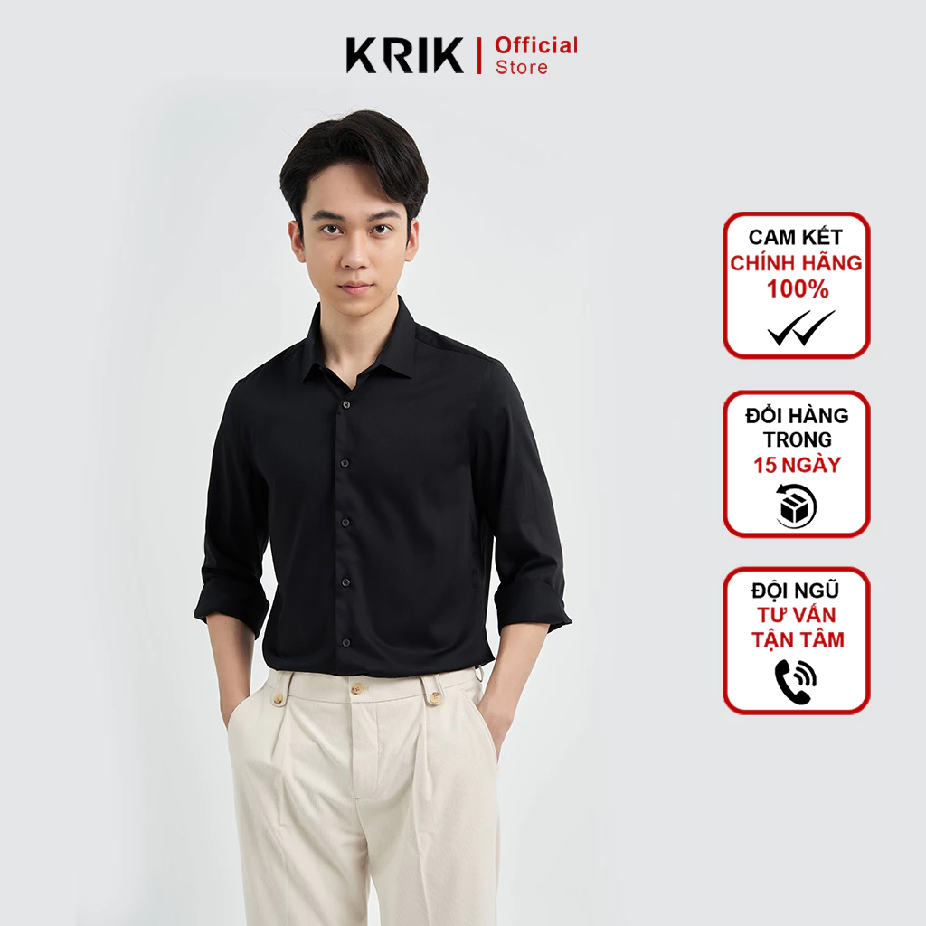 Áo Sơ Mi Dài Tay Nam Local Brand KRIK Chất Liệu Cotton Form Slimfit Ôm Vừa Vặn SD0481