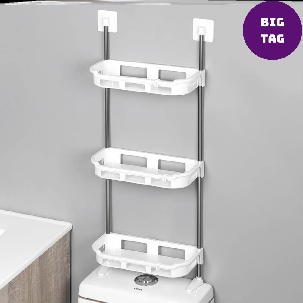 kệ đựng đồ nhà tắm dán tường, kệ nhựa để bồn cầu toilet tiết kiệm không gian 3681