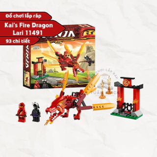 (Tặng 1 mini ngẫu nhiên) Đồ chơi lắp ráp Ninja rồng lửa của Kai's Lari 11491