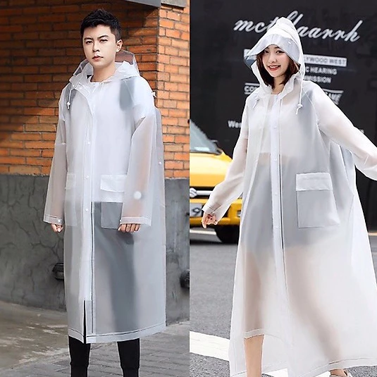 Áo Mưa Trong Suốt Dáng Thời Trang Chống Thấm Có Khoá Kéo Cho Nam Nữ Cao Cấp ( didooglt )