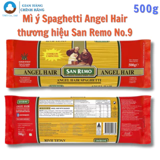 Mì ý Spaghetti Angel Hair thương hiệu San Remo 500G No.9 - sợi mì nhỏ