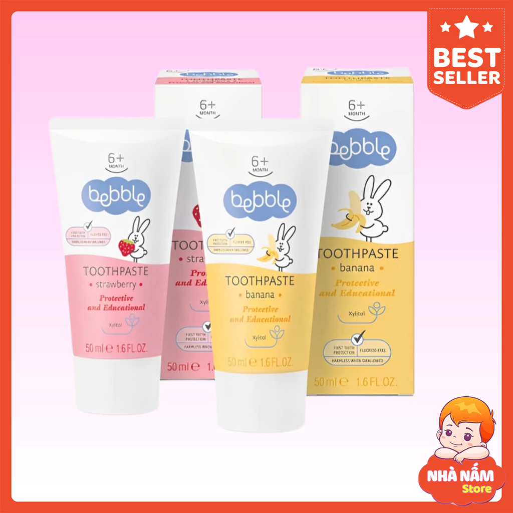 ❤️ [Free Ship] Kem đánh răng cho bé nhập khẩu chính hãng Bebble Toothpaste, dùng cho trẻ em từ 6M+