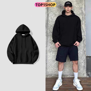 Áo khoác Hoodie Zip nam nữ Tay Phồng, Chất nỉ Trơn Chui Đầu nhiều màu form rộng Unisex T1S M03