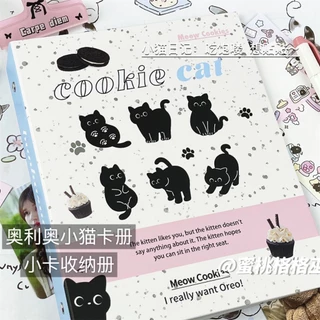 Binder A5 6 Còng “Cookie Cat” Chất Liệu Giấy Bìa Cứng - Binder Đựng Card 4 Ô, Album Đựng Ảnh Size A5