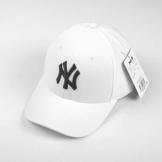 Mũ lưỡi trai Meowist Unisex MLB chất liệu vải Kaki logo NY White  ,Thể Thao, Thời Trang, Cá Tính