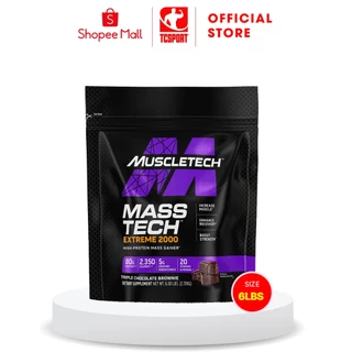 Sữa Tăng Cân Mass Tech Extreme 2000 Size 6lbs - NHIỀU HƯƠNG VỊ - HÀNG CHÍNH HÃNG MUSCLETECH