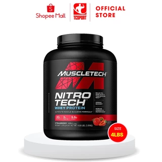 Sữa Tăng Cơ Nitro Tech Size 4lbs - NHIỀU HƯƠNG VỊ - 100% Whey Protein - Hàng Chính Hãng Muscletech